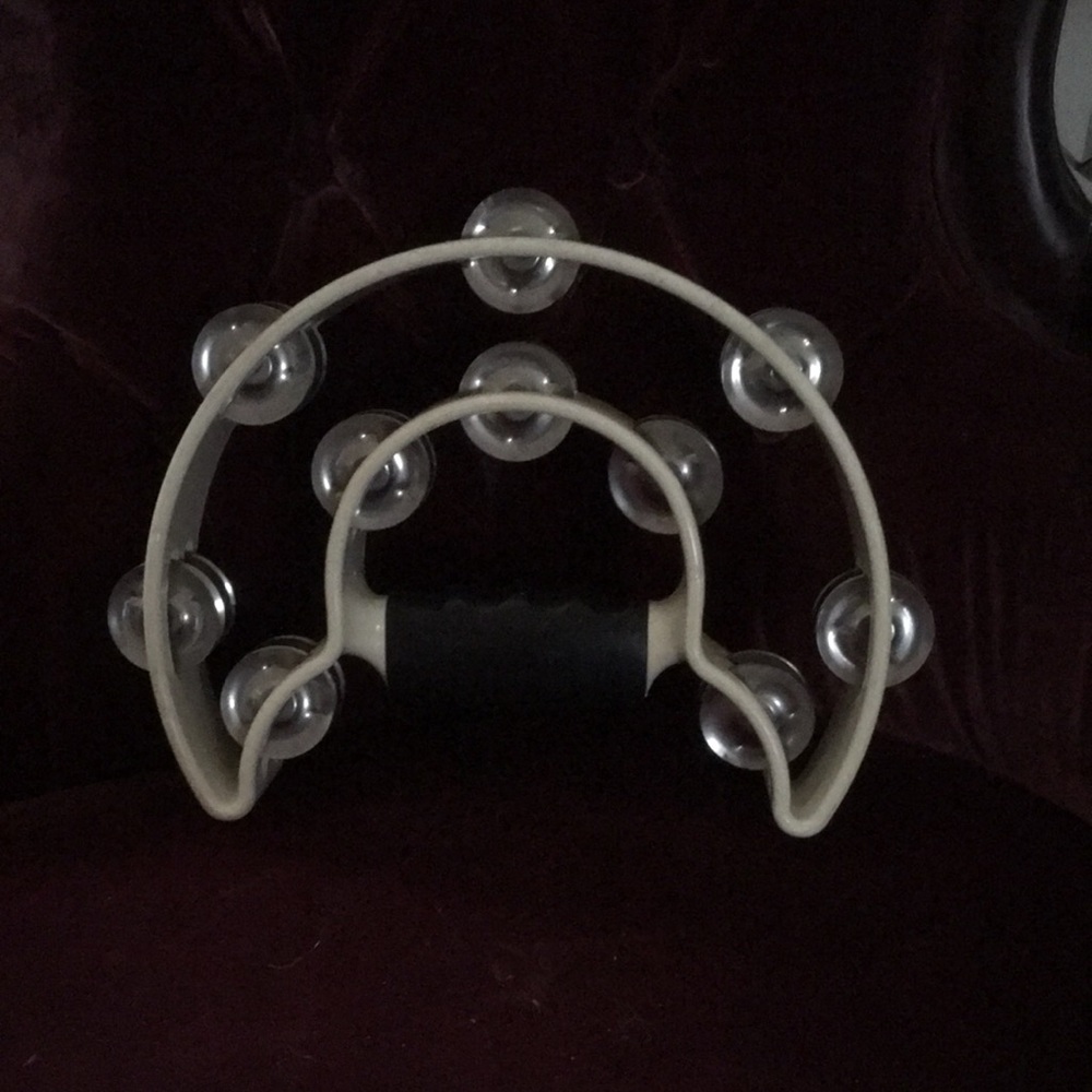 Cream and Black Tambourine